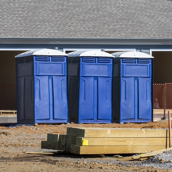 how often are the porta potties cleaned and serviced during a rental period in Geistown